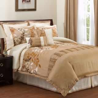 Lush Decor Bloom Bedding Collection in Ivory / Taupe   Bloom Bedding
