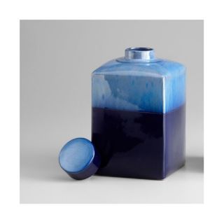 Small Cobalt Drip Container in Blue Glaze