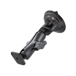 RAM Mount Twist Lock Suction Cup with Double Socket Arm and Diamond