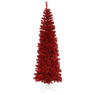 Vickerman 6.5 Artificial Pencil Christmas Tree in Red