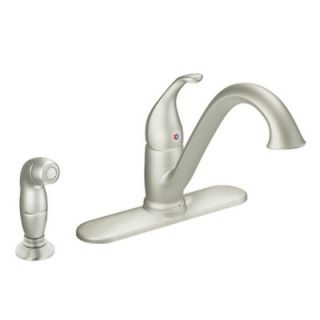 Moen Camerist One Handle Centerset Low Arc Kitchen Faucet with Side