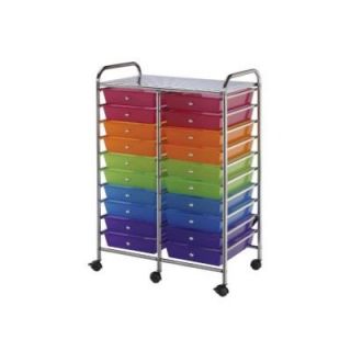 Alvin and Co. Blue Hills Studio Storage Cart with Twenty Multicolor