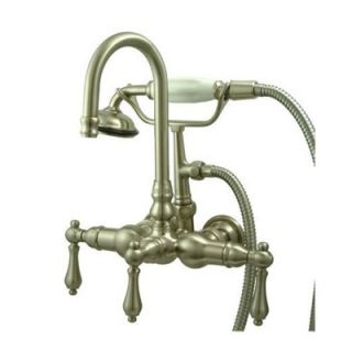 Elements of Design Vintage Three Handle T ub Mount Clawfoot Tub Faucet