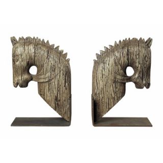 Sterling Industries Roman Empire Guard Horse Bookends in Salvaged