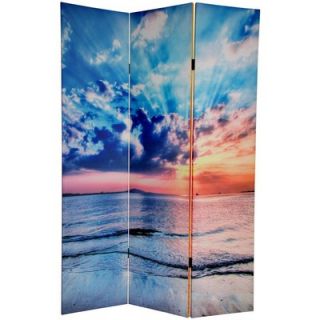 Oriental Furniture 6 Feet Tall Double Sided Sunrise Room Divider