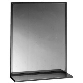 bobrick channel framed mirror with shelf b 166