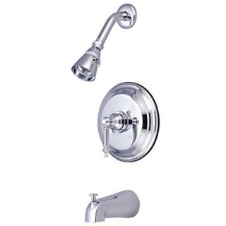Elements of Design Volume Control Tub and Shower Faucet with Tampleton