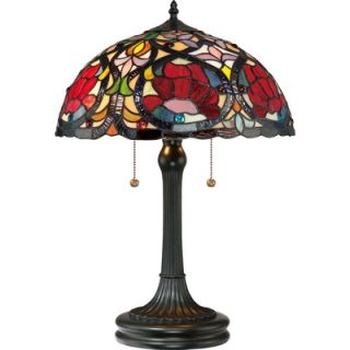 Quoizel Larissa Tiffany Table Lamp in Vintage Bronze