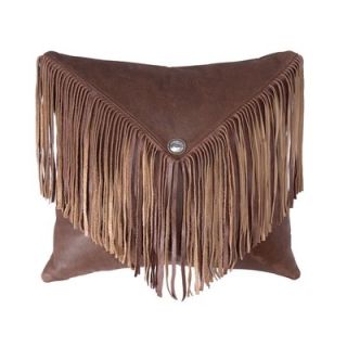 Wooded River Accessory Leather with Leather Fringe and Concho Pillow