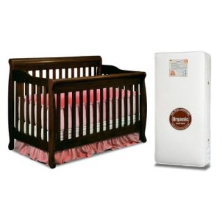 AFG International Furniture Alice 3 in 1 Crib w/ Toddler Guardrail and