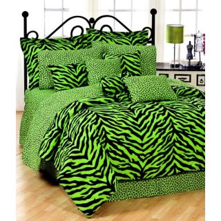 Lime Zebra Bedding Collection