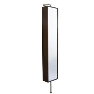 Madeli 12 W x 60 H Rotating Linen Tower with Mirror in Walnut