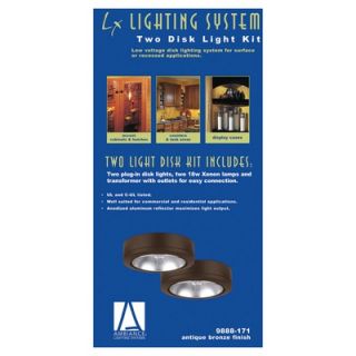  Disk Light Kit with Housing in Painted Antique Bronze   9888 171