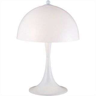 Lite Source Table Lamp in White with Acrylic Shade   LS 2902WHT/WHT