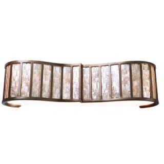 Varaluz Affinity Sustainable Shell Three Bath Light in New Bronze