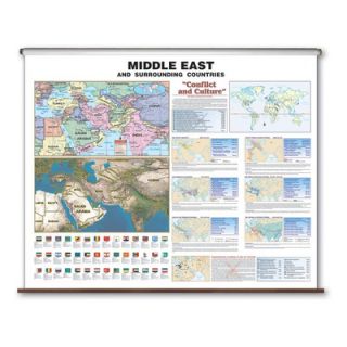 Universal Map Large Scale Wall Map   Middle East