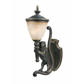 Lion Exterior Outdoor Wall Lantern for Left Side in Oil Rubbed Bronze