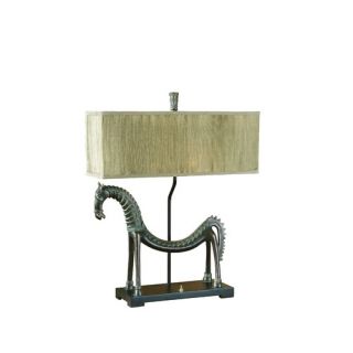 Tamil Horse Table Lamp in Olive Bronze