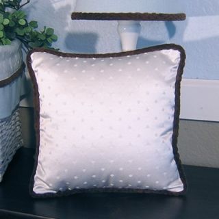 Brandee Danielle Blue Chocolate Pillow in Ivory