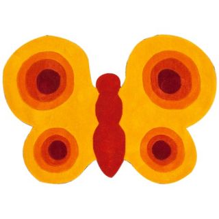 KinderLOOM Butterfly Yellow Kids Rug