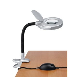 Lite Source Baby Magnify Lite Gooseneck Reading Lamp with Clamp in