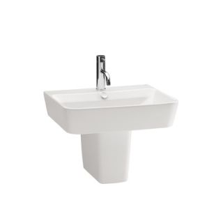 Bissonnet Emma 21.7 Semi Pedestal Wall Hung Bathroom Sink with