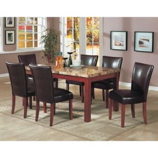 Wildon Home ® Palo Alto 7 Piece Dining Set with Glassy Mable Top in