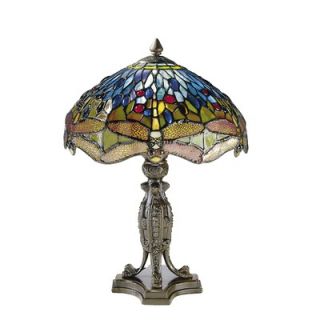 Dale Tiffany Dragonfly with Platform Base 2 Light Table Lamp   7703