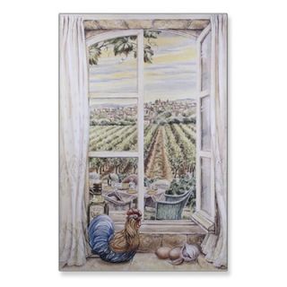 Stupell Industries French Country Wooden Faux Window Scene   FW 195