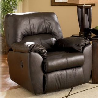 Signature Design by Ashley Nada Leather Rocker Recliner in Chocolate