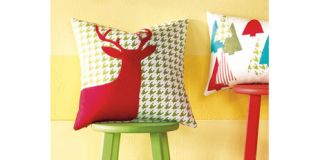 Looking ahead to Christmas, modern pillows like this reindeer