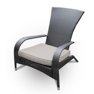 PatioFlare Hand Woven Wicker Adirondack Chair with Cushion
