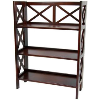 Oriental Furniture Architectural Bookcase Shelf Unit in Cherry   XA