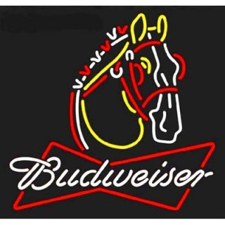 Neonetics Budweiser Clydesdale Neon Sign   budweiser clydesdale neon