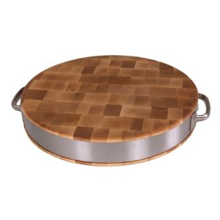 John Boos BoosBlock Maple Cutting Board with Stainless Steel Band