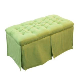 Harmony Kids Magical Tufted Minky Toy Box in Green