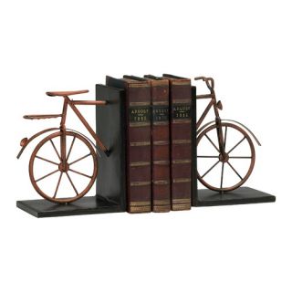 Cyan Design Bicycle Bookends in Muted Rust  