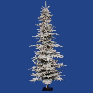 Flocked Georian Fir 7.5 Artificial Christmas Tree with Clear Lights