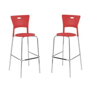 LumiSource Mimi Barstool in Red (Set of 2)   BS CF MIMI R2