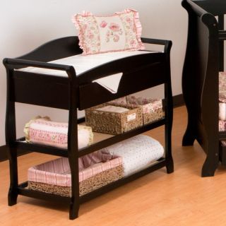 Aspen Changing Table with Drawer in Black
