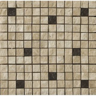Emser Tile 1 x 1 Travertine Split Face Mosaic in Element Beige