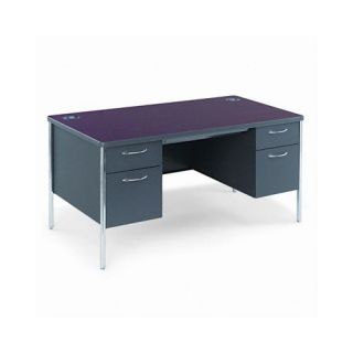 Mentor Series Double Pedestal Desk with Soft Radius Edge Corner