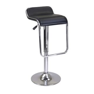 Winsome Oslo Airlift Stool with Swivel Metal Frame Seat in Black