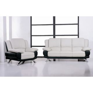 Hokku Designs Caelyn Leather Sofa and Chair Set   228 Tpgb