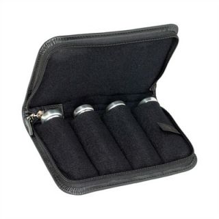 ProTec 4 Piece Small Brass Leather Mouthpiece Case