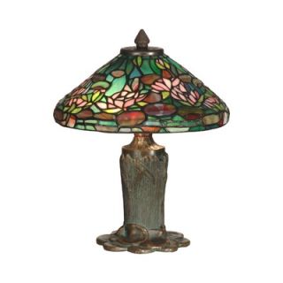 Dale Tiffany Floral Leaf Tiffany 2 Light Table Lamp