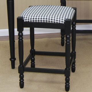 Hawthorne Stool with Distressed Antique Black Frame