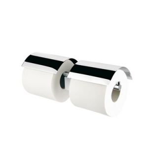 Geesa by Nameeks Nexx Double Toilet Paper Holder with Cover in Chrome