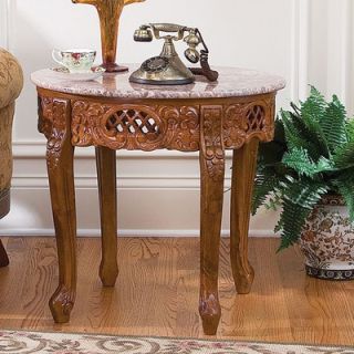 Design Toscano Chantret Marble Topped End Table