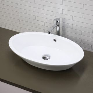 DecoLav Classically Redefined Oval Vessel Sink in White   1463 CWH